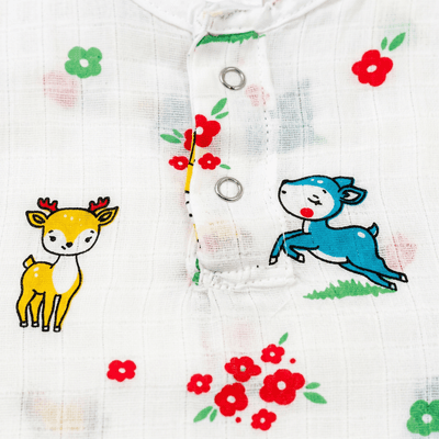 muslin romper deer