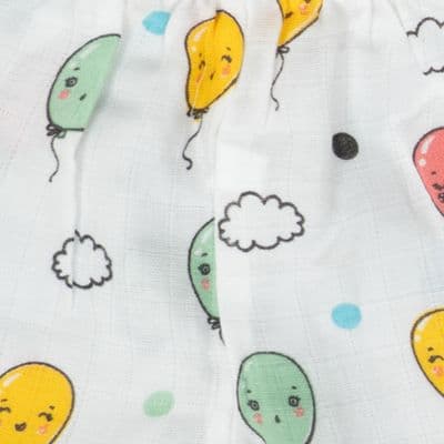 Muslin Button Jabla - Balloon Clouds