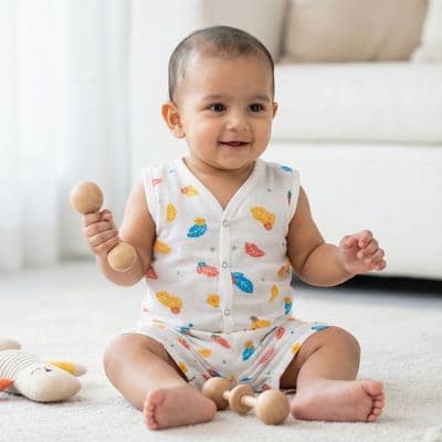 Muslin Co-ord Set - Autumn Leaf Bloom