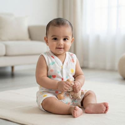 Muslin Co-ord Set - Happy Hearts Garden