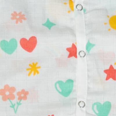 Muslin Co-ord Set - Happy Hearts Garden