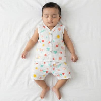 Muslin Co-ord Set - Happy Hearts Garden
