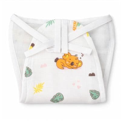 Muslin Cloth Nappy - Sleepy Bear Rainbows