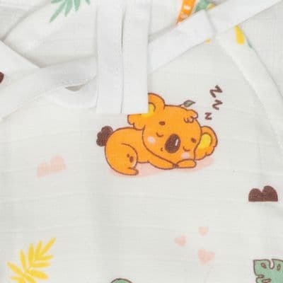 Muslin Cloth Nappy - Sleepy Bear Rainbows