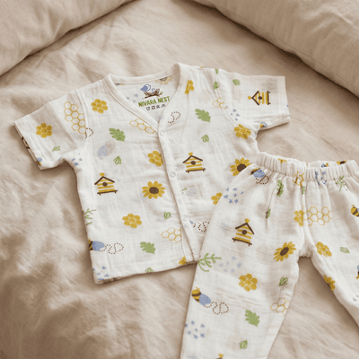 Muslin Night Suit - Beehive