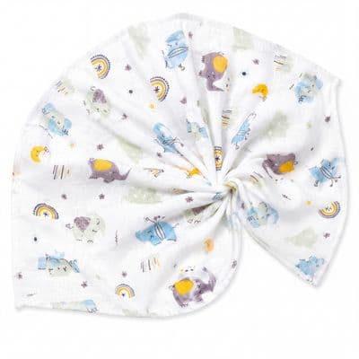 Muslin Swaddle - Baby Elephant