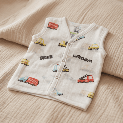 muslin button jabla little wheels