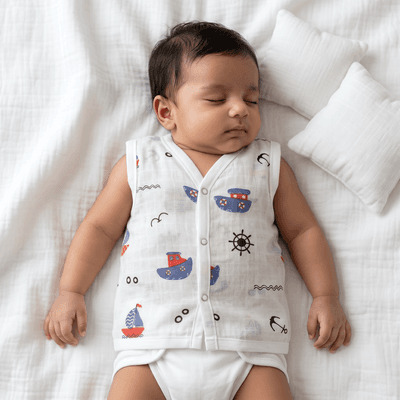 muslin button jabla boat