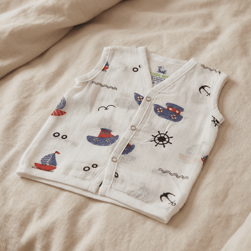 muslin button jabla boat