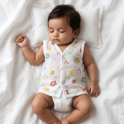muslin button jabla flowers