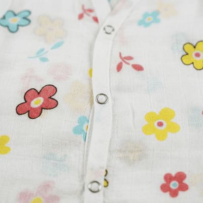 muslin button jabla flowers