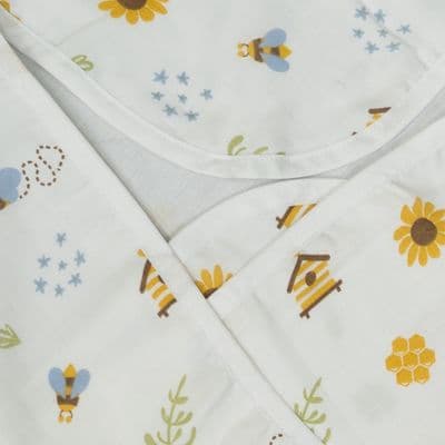 Muslin Hooded Bath Towel - Honey Bee Meadow