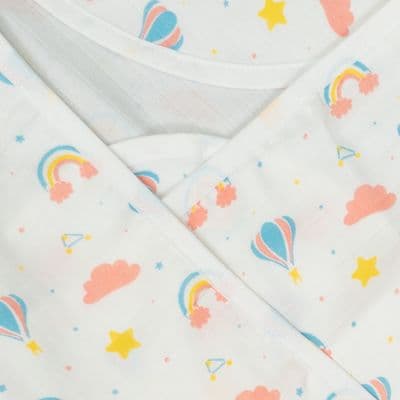 Muslin Hooded Bath Towel - Rainbow Sky Dreams