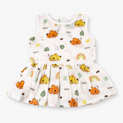 Muslin Button Frock - Koala