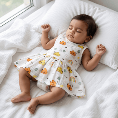 Muslin Button Frock - Koala