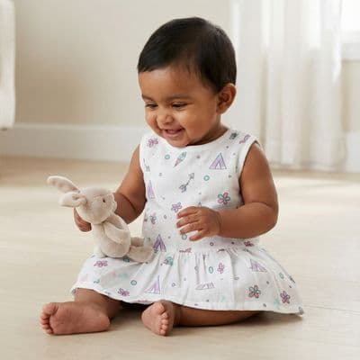 Muslin Button Frock - Little Boho Trails