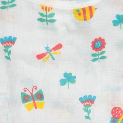 Muslin Button Frock - Butterfly Blossom Garden