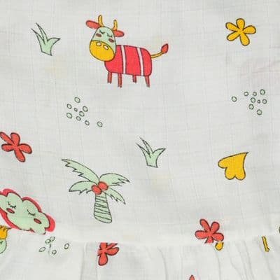 Muslin Button Frock - Jungle Joy Friends