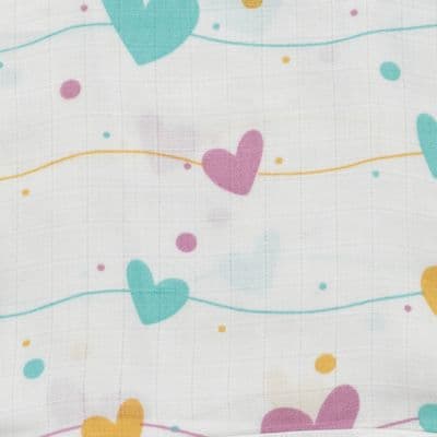 Muslin Knot Jabla - Pastel Heart Waves