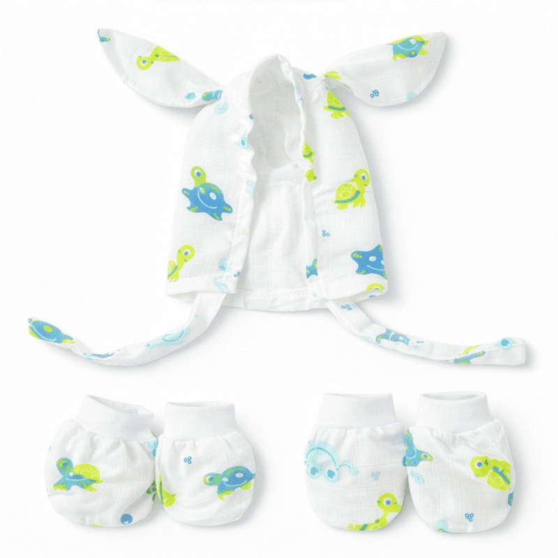 Cap + Mitten + Booty Set  - Turtle Splash