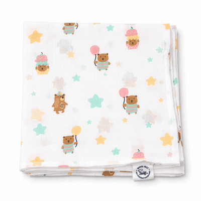 Muslin Swaddle - Balloon Bear
