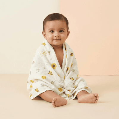 Muslin Bath Towel - Beehive