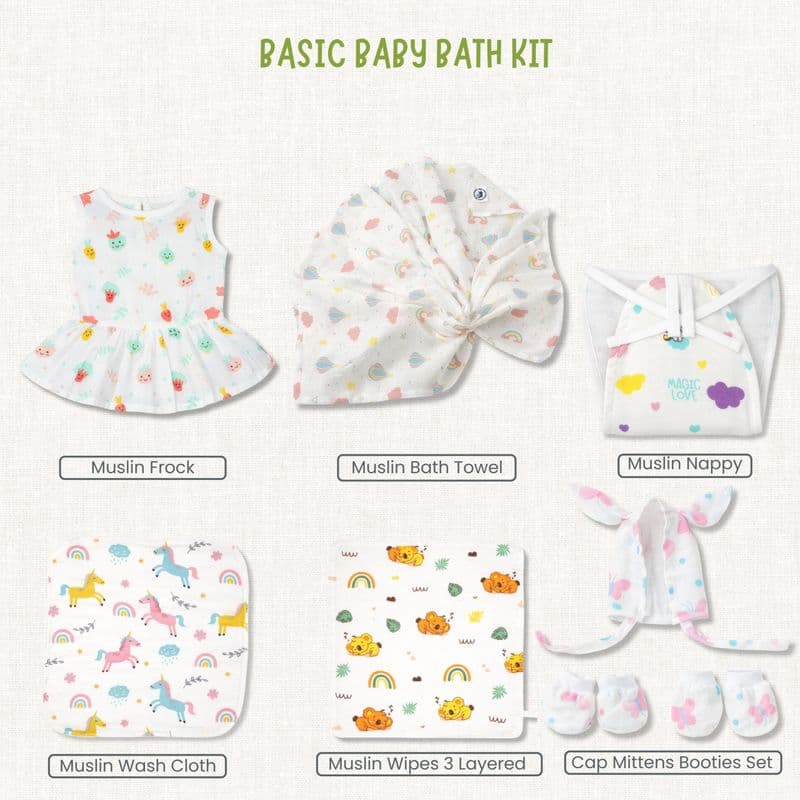 Basic Baby Bath Kit – Girls