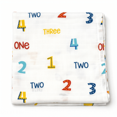 Muslin Swaddle - Numbers