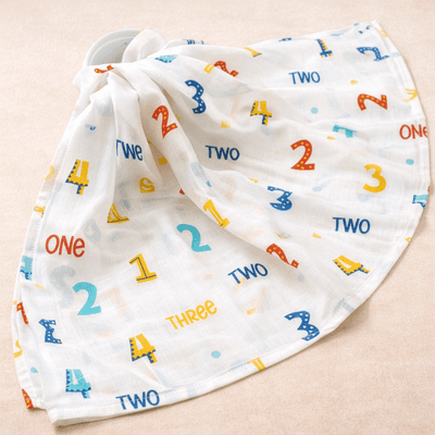 Muslin Swaddle - Numbers