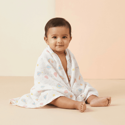 Muslin Bath Towel - Rainbow
