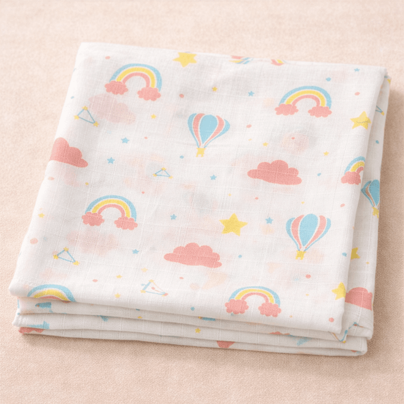 Muslin Bath Towel - Rainbow