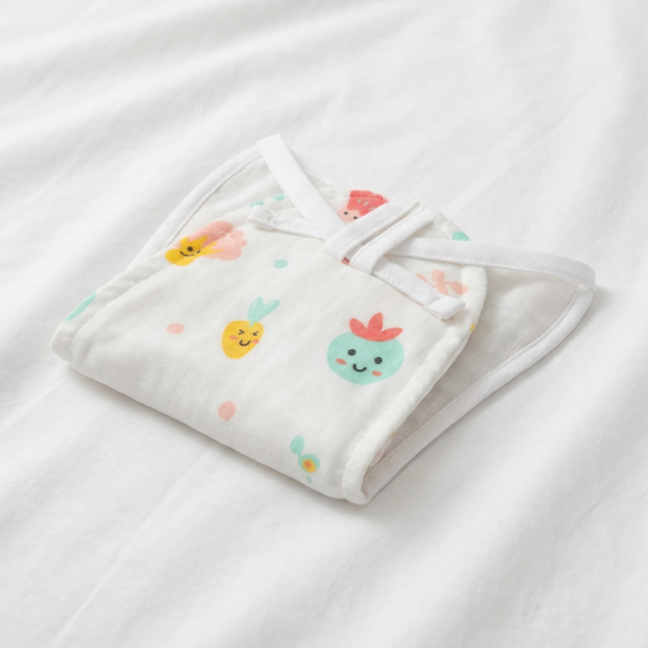 Muslin Cloth Nappy - Tiny Garden Friends - Image 3