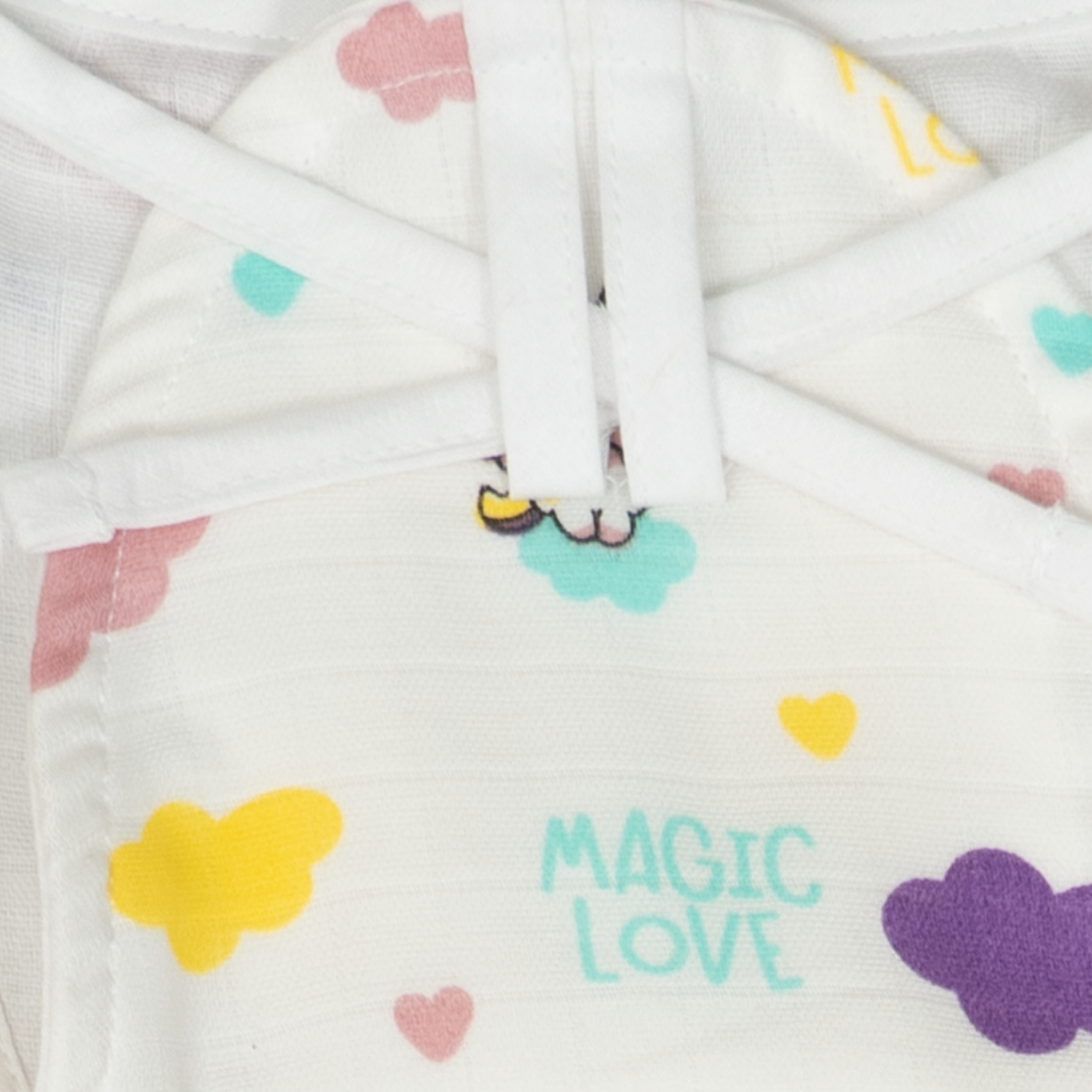 Muslin Cloth Nappy - Magic Love Clouds - Image 4