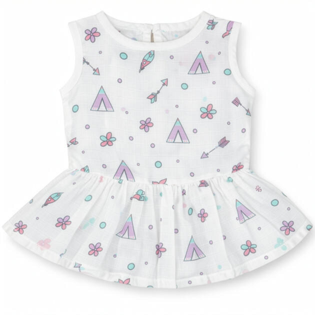 Muslin Button Frock - Little Boho Trails