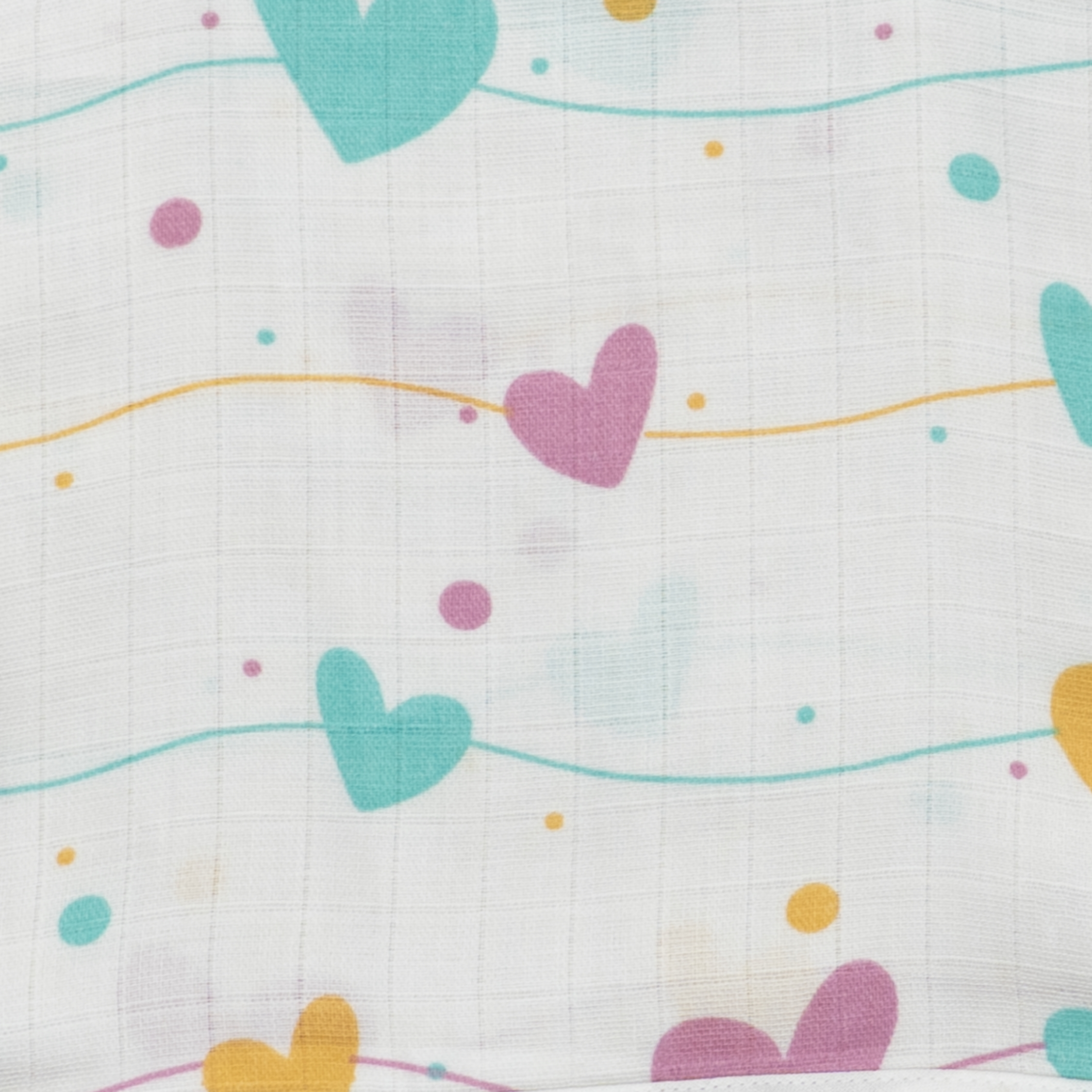 Muslin Knot Jabla - Pastel Heart Waves - Image 5