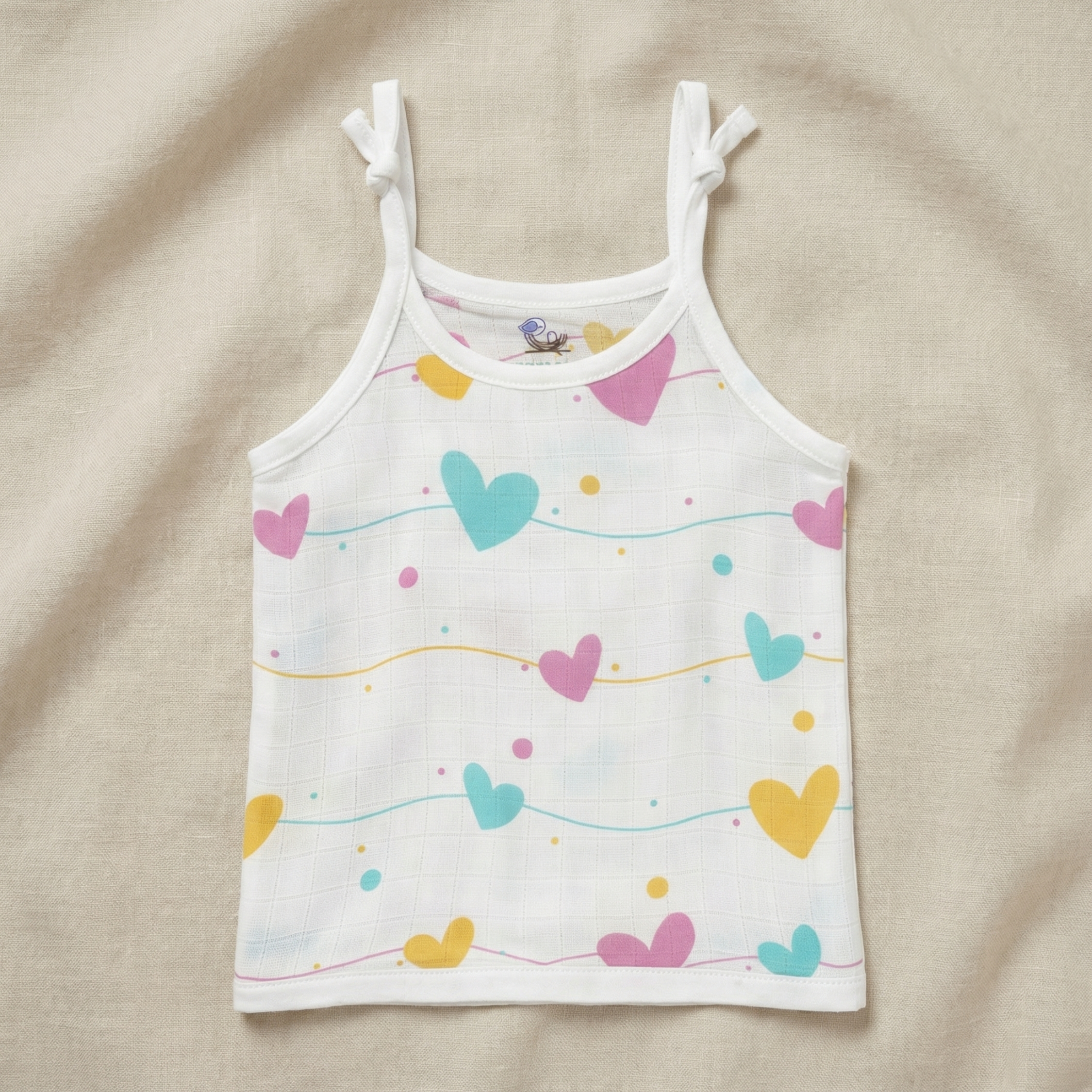 Muslin Knot Jabla - Pastel Heart Waves - Image 7