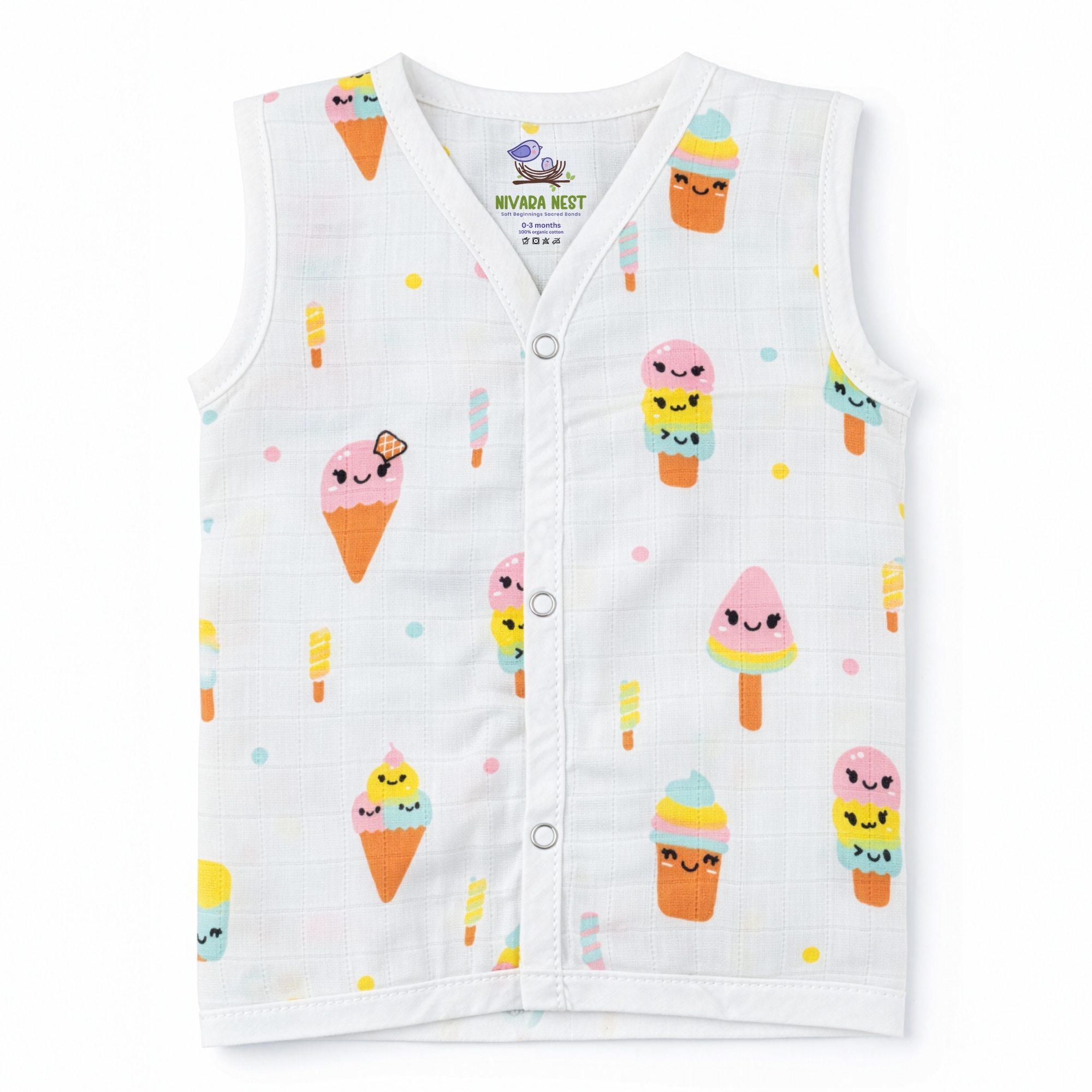 Muslin Button Jabla - Sweet Treats