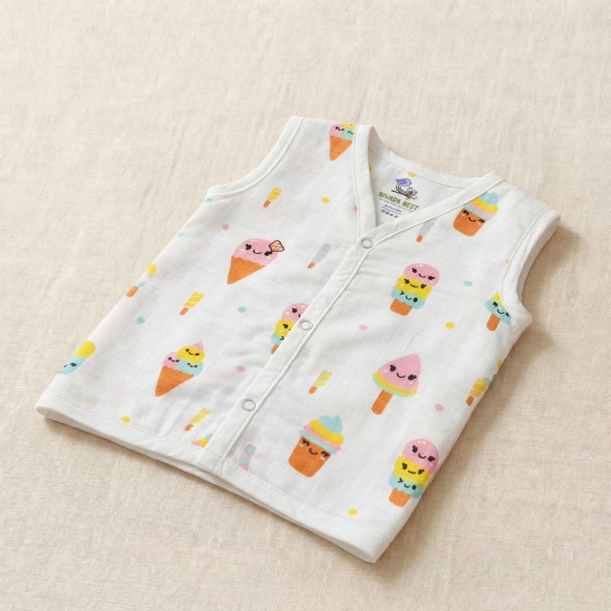 Muslin Button Jabla - Sweet Treats - Image 6